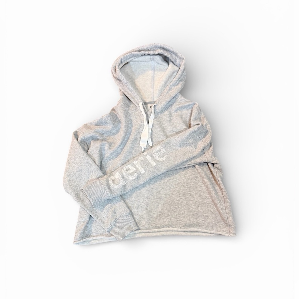Aerie Heather Gray Knit Hoodie Sz L
